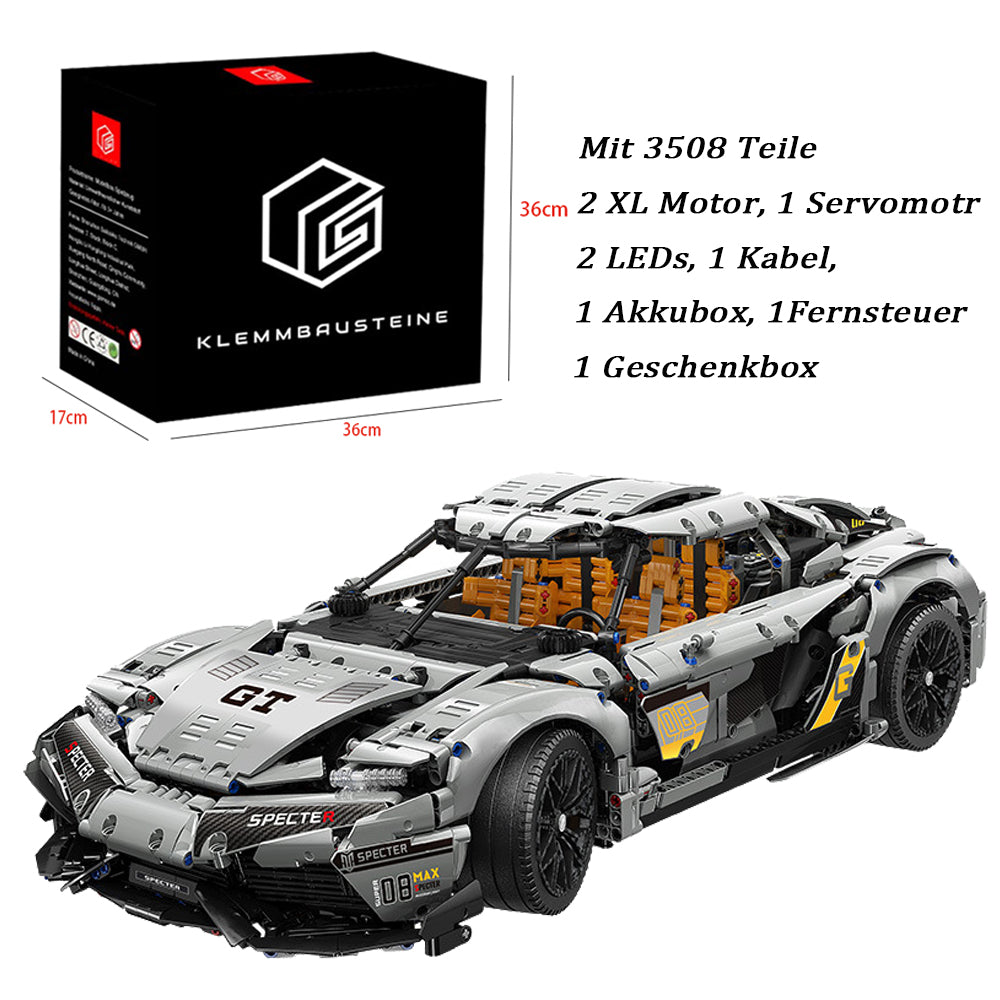 Technik Auto für Koenigsegg Modell, 3508 Teile Technik Auto Ferngesteuert Auto Motorisierte Sportwagen Modellbau Custom Bausteine Kompatibel mit Lego Technik Auto