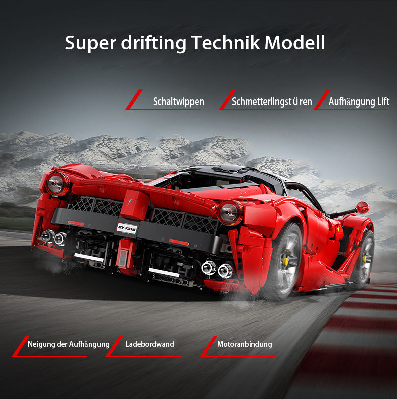 Technik LaFerrari, Technik Supersportwagen, Technik Auto Bausteine Modell, 4739 Teile Technik Modell Bauset Kompatibel mit Lego Technik Auto