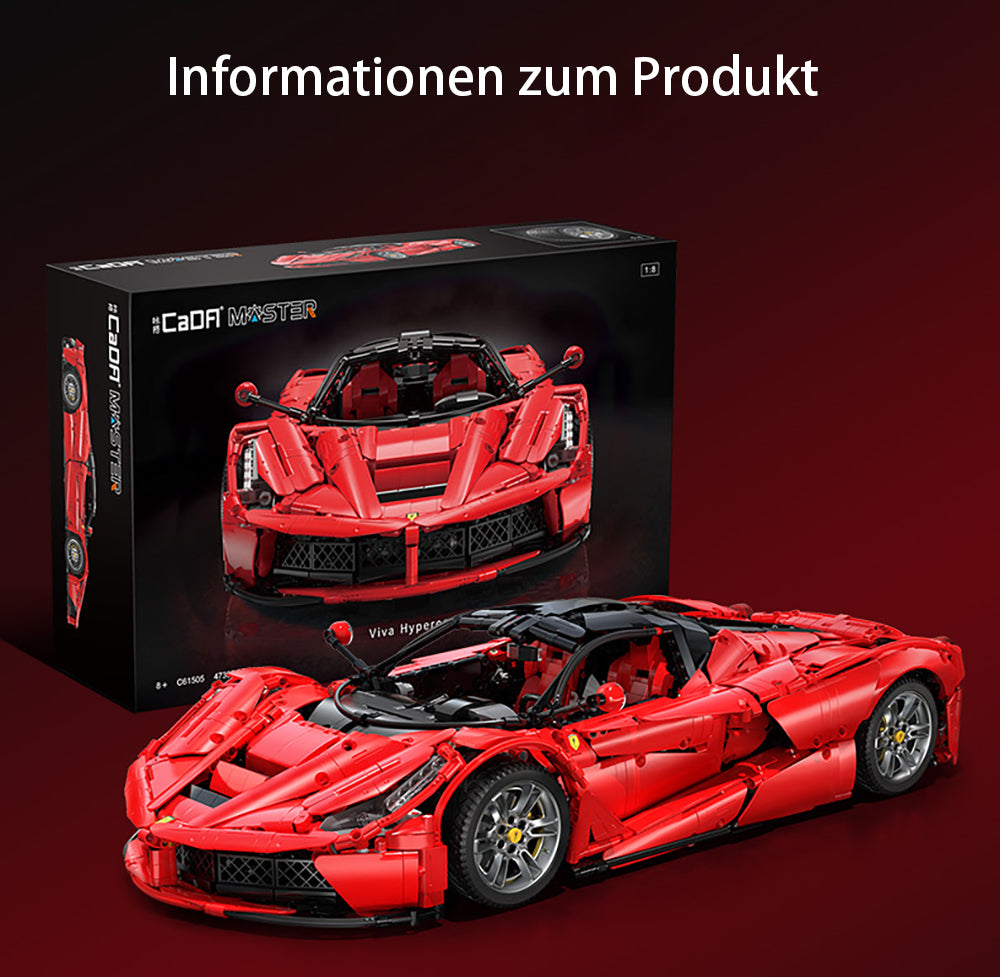 Technik LaFerrari, Technik Supersportwagen, Technik Auto Bausteine Modell, 4739 Teile Technik Modell Bauset Kompatibel mit Lego Technik Auto