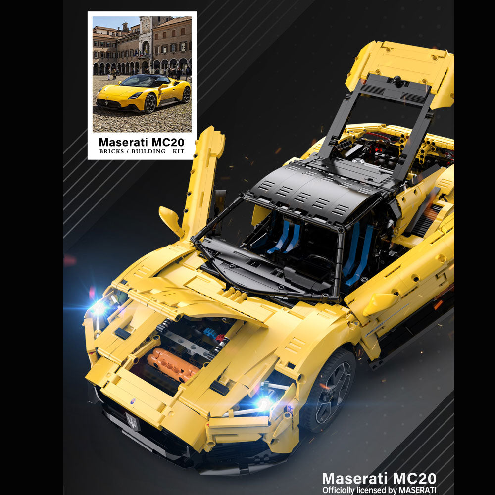 Technik Maserati MC20 Modell, Technik Auto Ferngesteuert, Kompatibel mit Lego Technik Supercar