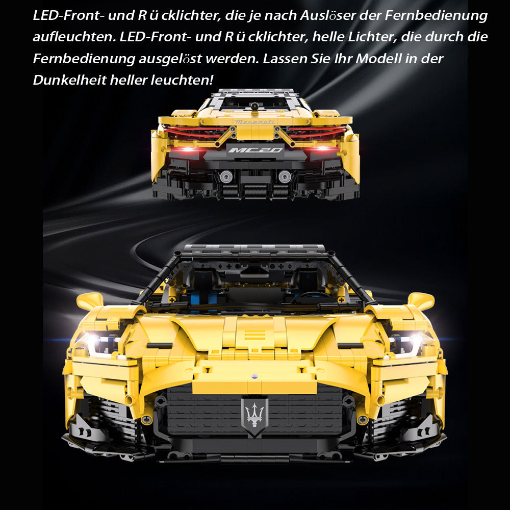 Technik Maserati MC20 Modell, Technik Auto Ferngesteuert, Kompatibel mit Lego Technik Supercar