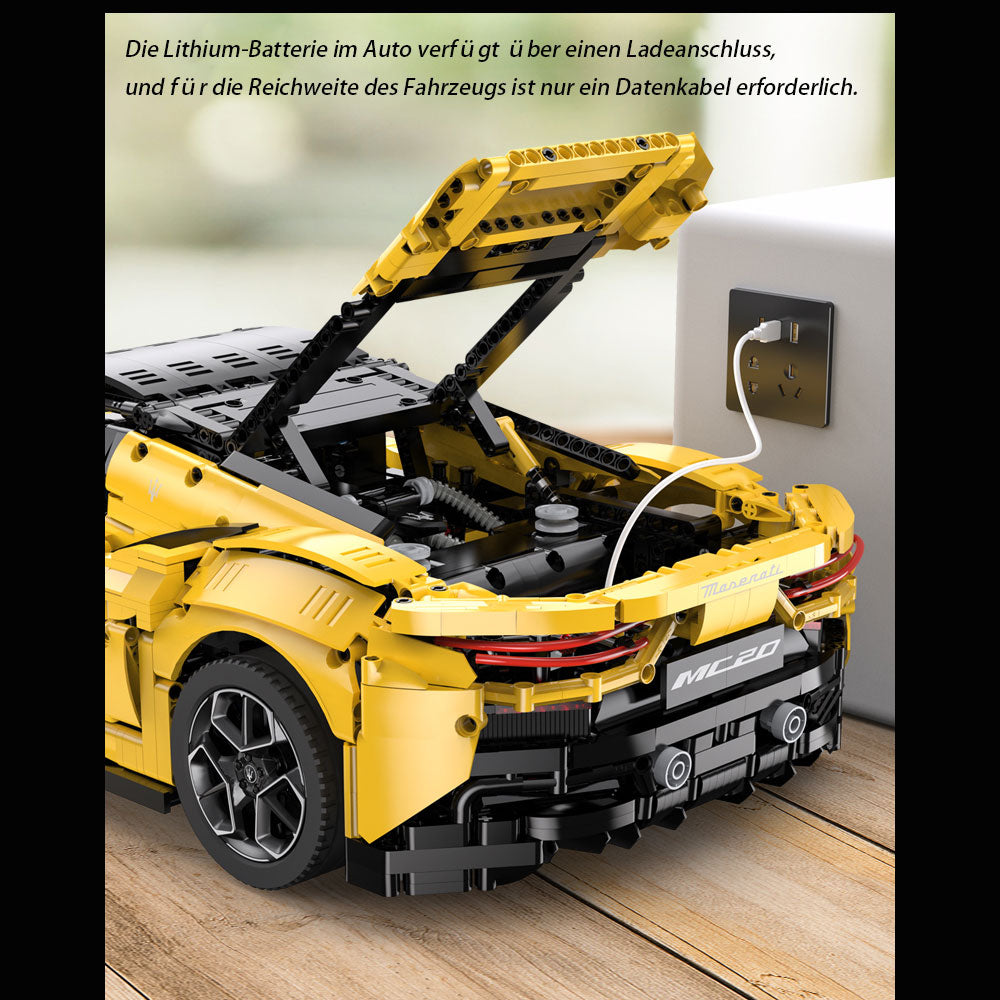Technik Maserati MC20 Modell, Technik Auto Ferngesteuert, Kompatibel mit Lego Technik Supercar