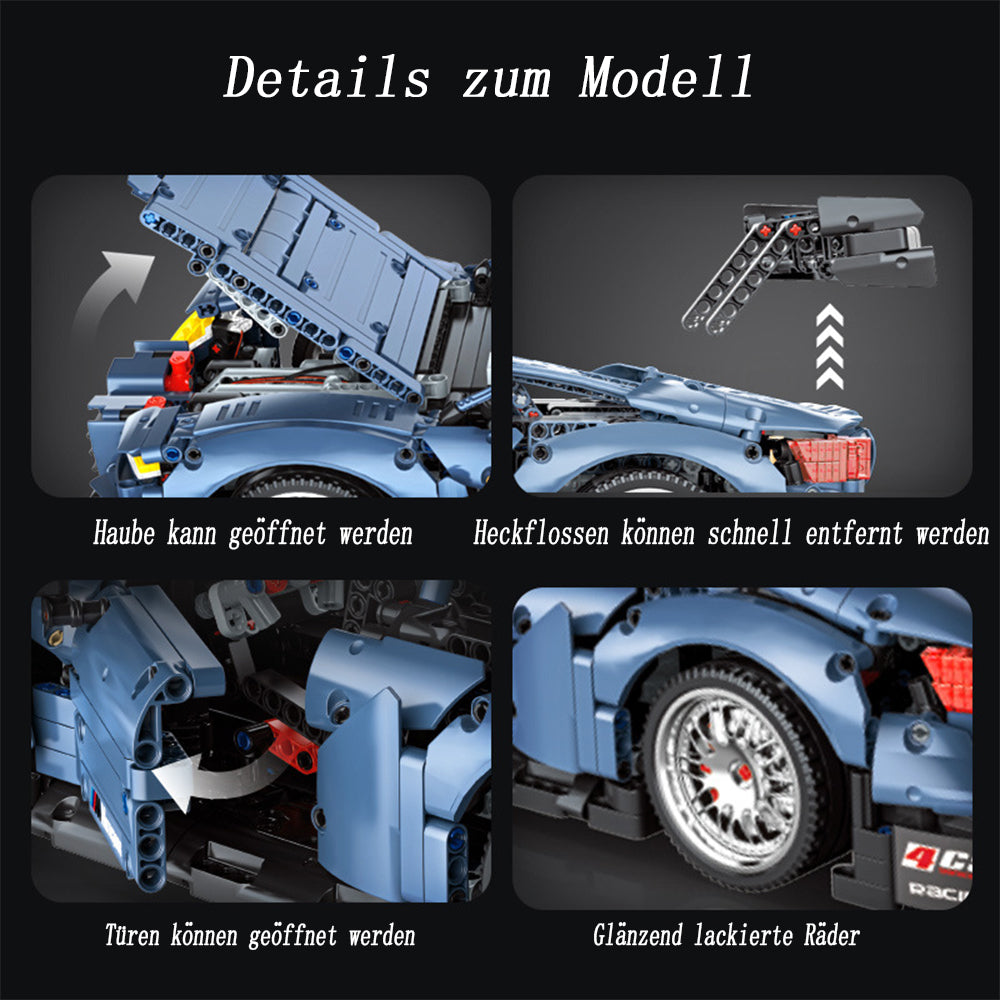 Technik Auto für BMW M4 Competition, 2280 Teile Technik Supercar Technik Auto Ferngesteuert Modell, Technik Sportwagen Modell Kompatibel mit Lego Technik