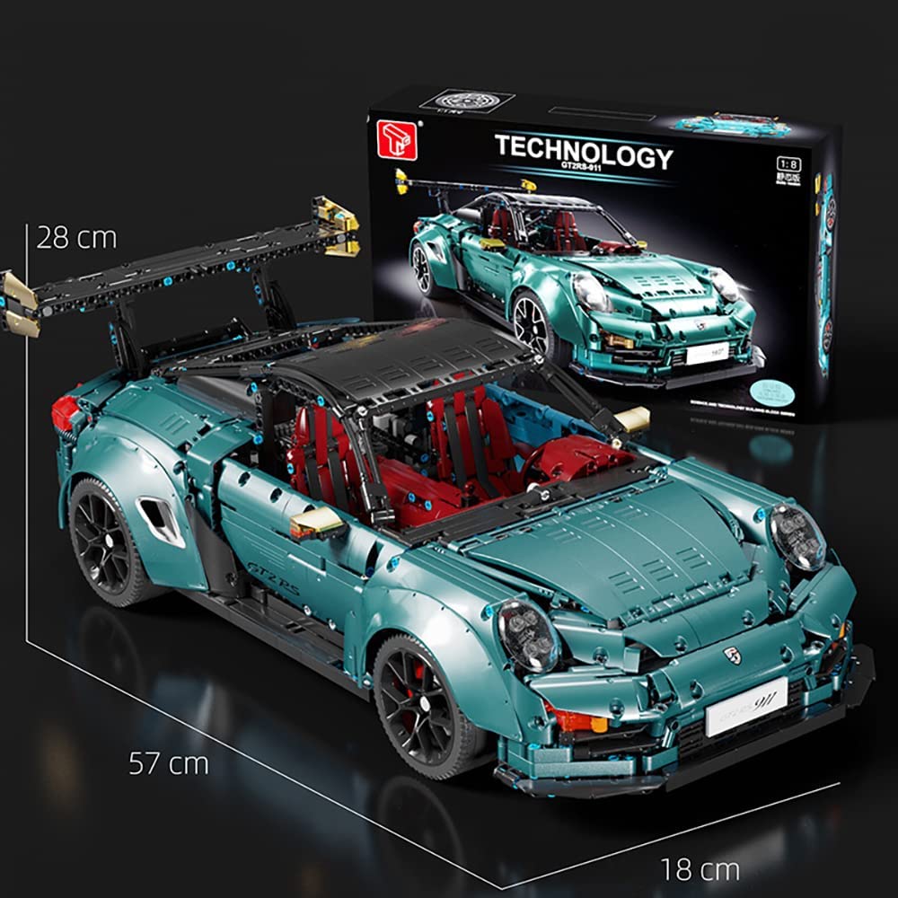 Technik Auto für Porsche 911 GT2 RS, TGL T5026 Technik Sportwagen Ferngesteuert, Technik Supercar Motorisierte Modell Custom Bausteine Kompatibel mit Lego Technik, 3XL