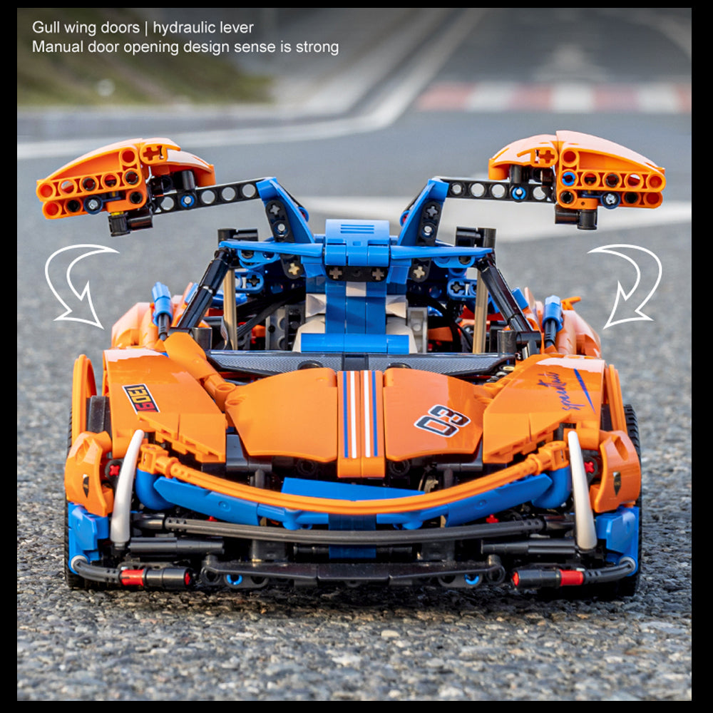 Technik Supercar Mclaren Speedtail 13098, Technik Sportwagen Ferngesteuert, 1883 Teile Technik Auto Motorisierte Modell mit Motoren, Custom Bausteine Kompatibel mit Lego Technik