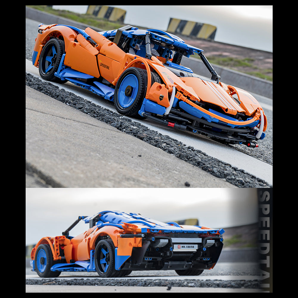 Technik Supercar Mclaren Speedtail 13098, Technik Sportwagen Ferngesteuert, 1883 Teile Technik Auto Motorisierte Modell mit Motoren, Custom Bausteine Kompatibel mit Lego Technik