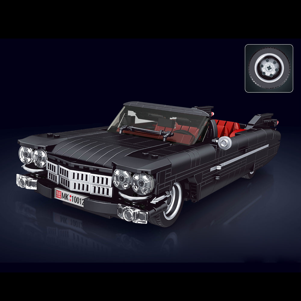 Technik Oldtimer Technik Auto 10012 Modell, 1245 Teile Technic Oldtimer Retro Auto Modell Bausatz Kompatibel mit Lego Technik Auto