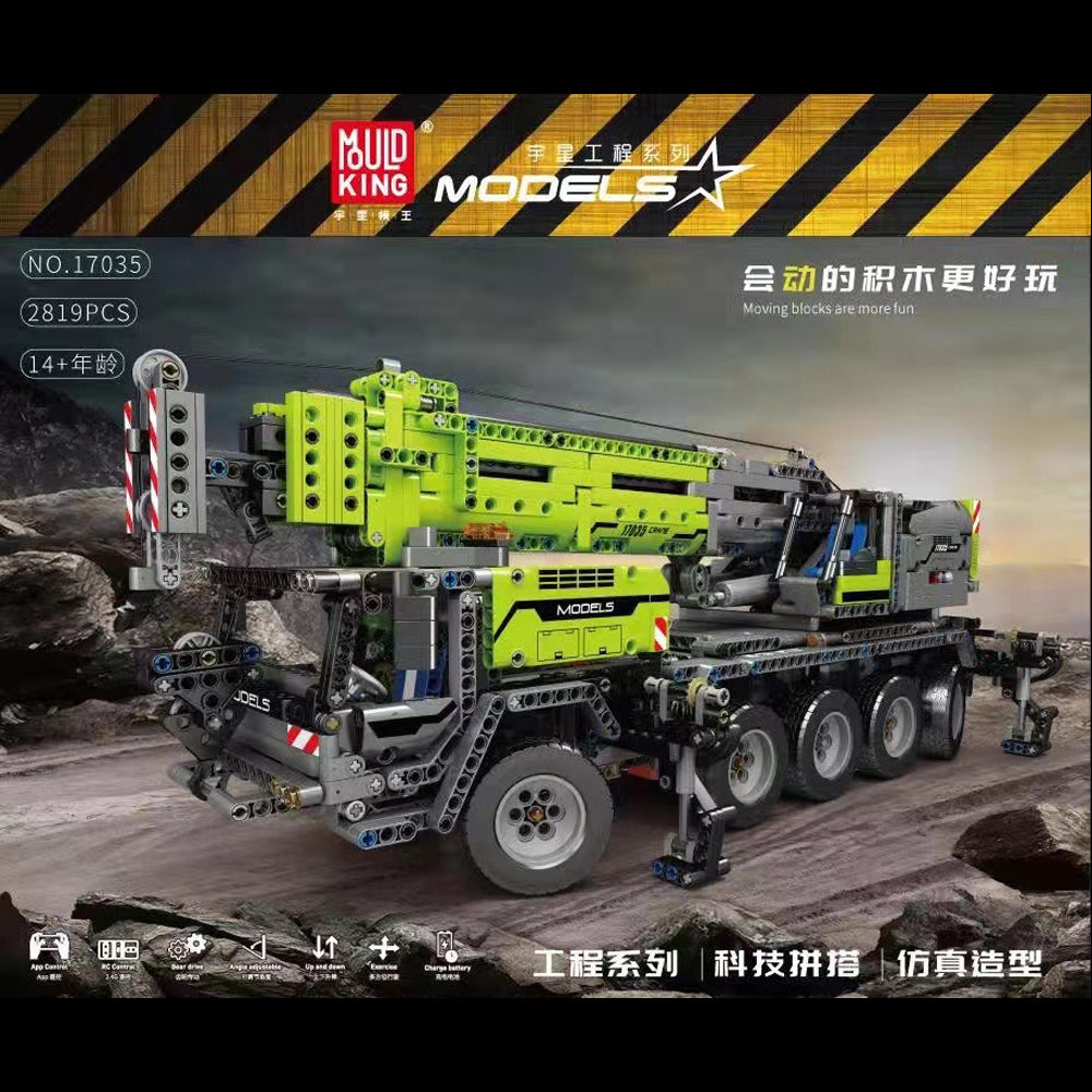 Technik Kran mit 4 Motoren, 2819 Teile Technik Ferngesteuert Kranwagen mit Kranarm Modell Bausatz Kompatibel mit Lego Technik