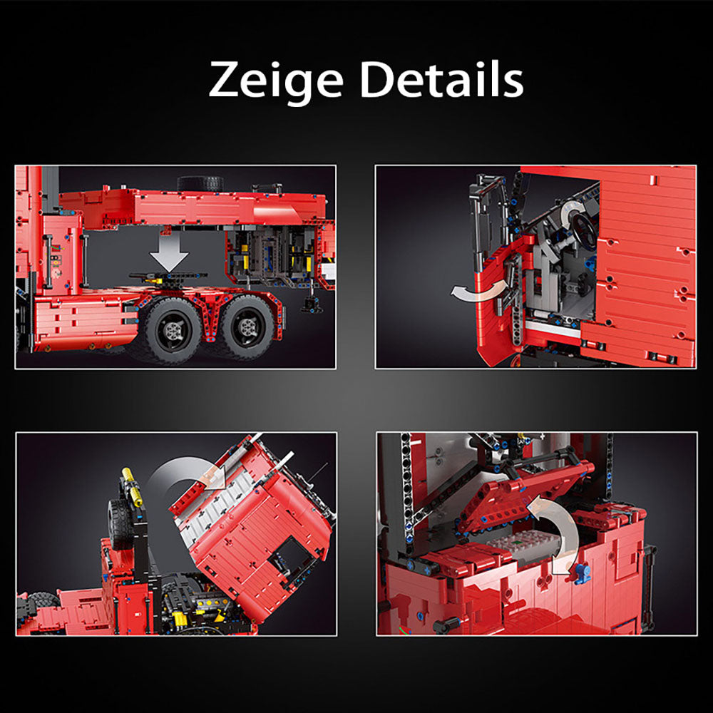 Technik LKW mit Anhänger, 8193 Teile Technik Truck mit Anhänger Ferngesteuert LKW, Technik Truck mit 9 Motor Bauset Kompatibel mit Lego Technik