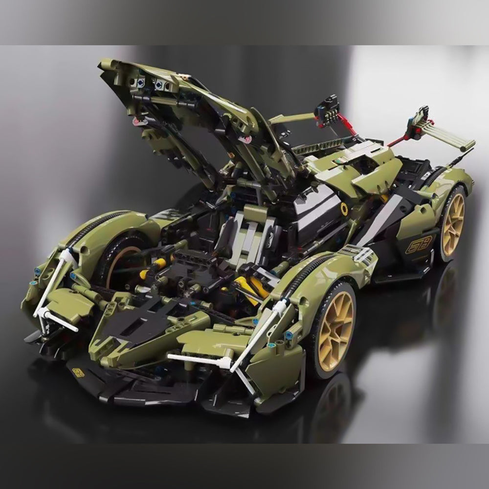 Technik Auto für Lamborghini V12, 2533 Teile Technik Auto ferngesteuert Technik Sportwagen Technic Supercar Technik Auto Bauset Kompatibel mit Lego Technik Auto