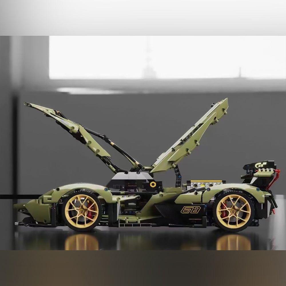 Technik Auto für Lamborghini V12, 2533 Teile Technik Auto ferngesteuert Technik Sportwagen Technic Supercar Technik Auto Bauset Kompatibel mit Lego Technik Auto