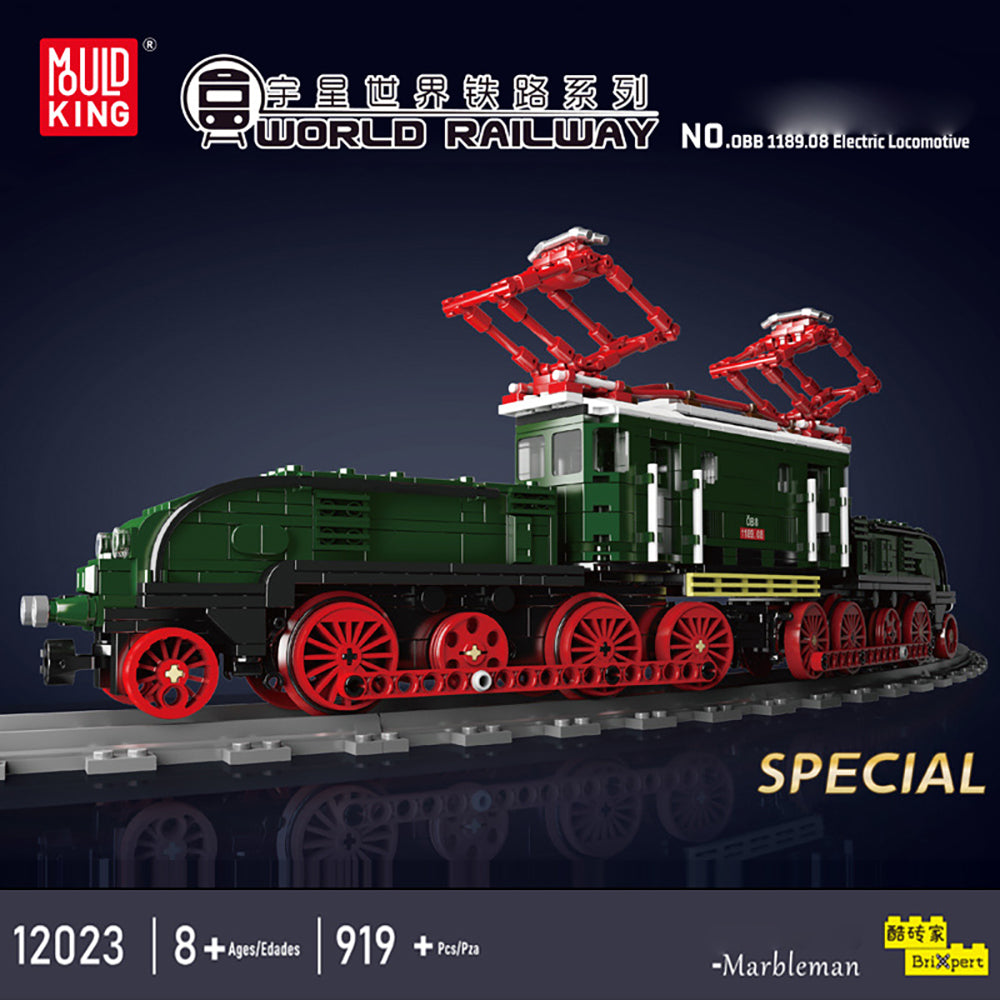 Technik Zug 0BB Technik Lokomotive Modell, 919 Teile Technik Zug 1189 Serie mit Schienen Custom Bausteine Kompatibel mit Lego Technik Zug