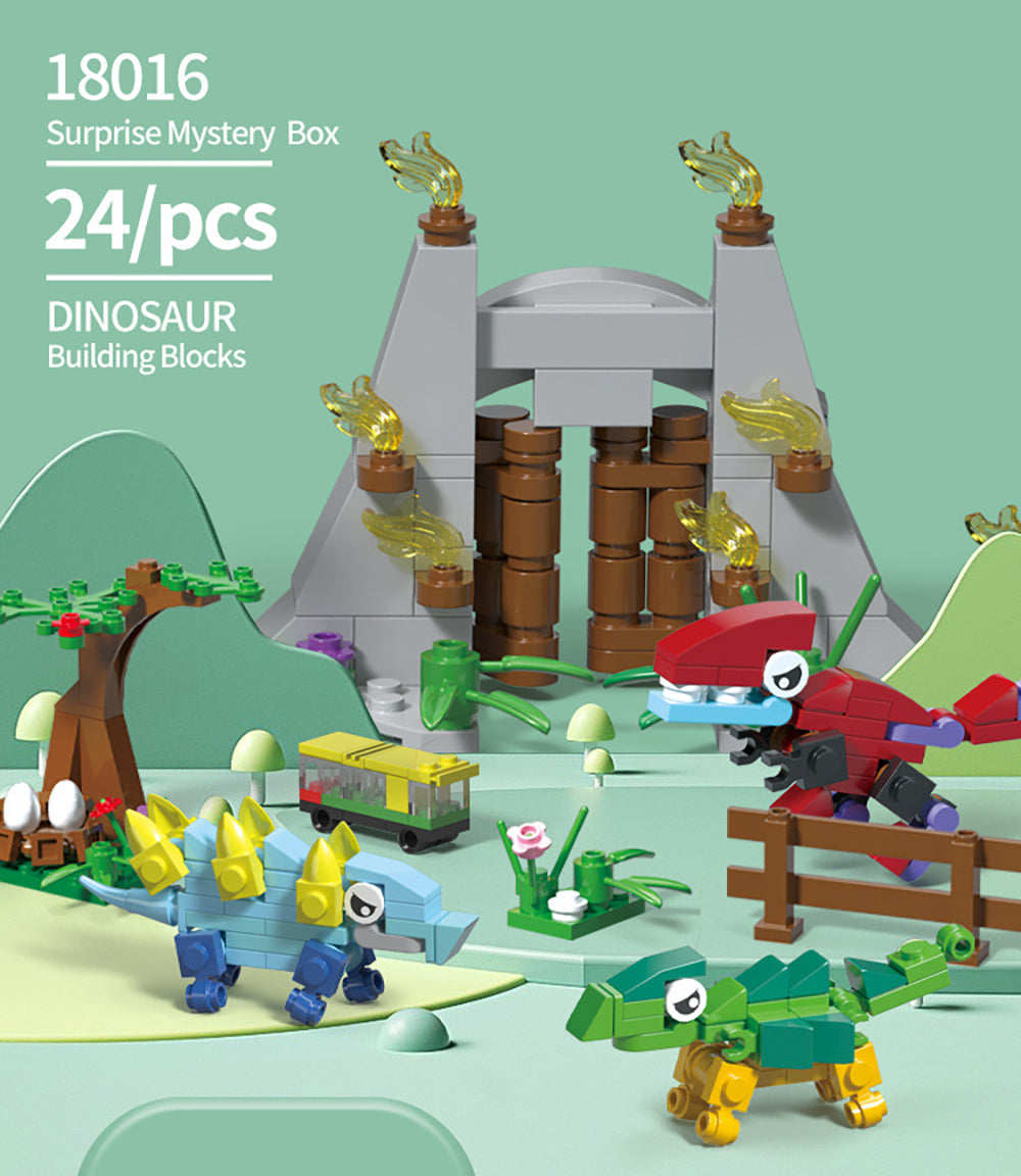 Adventskalender 2022, Dinosaurier Set für Lego Adventskalender 2022, 24 Stück Dinosaurier Modell Dinos Bausatz Spiel Weihnachtskalender für Kinder