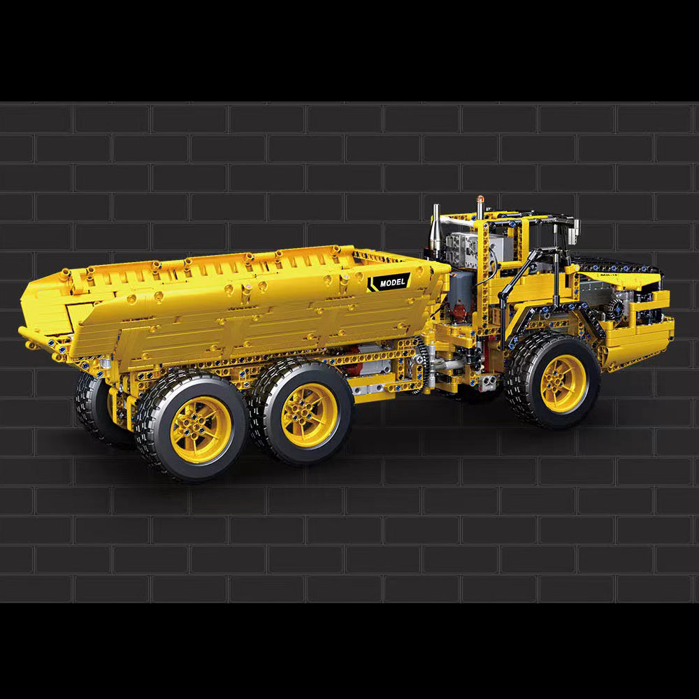 Technik Knickgelenkter Volvo-Dumper mit App Control, 1888 Teile Technik Ferngesteuert Dumper LKW mit Motoren Modell Bausatz Kompatibel mit Lego Technik