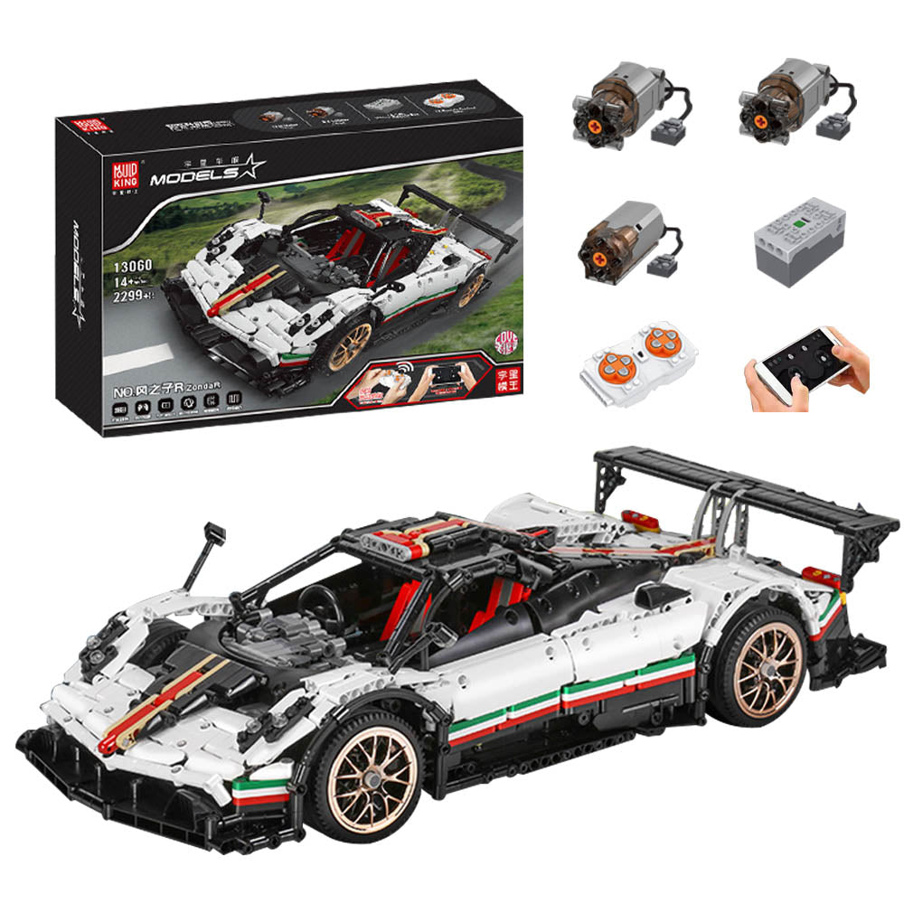 Technik Supercar Pagani Zonda, 13060D Technik Auto Ferngesteuert Bauset Kompatibel mit Lego Technik