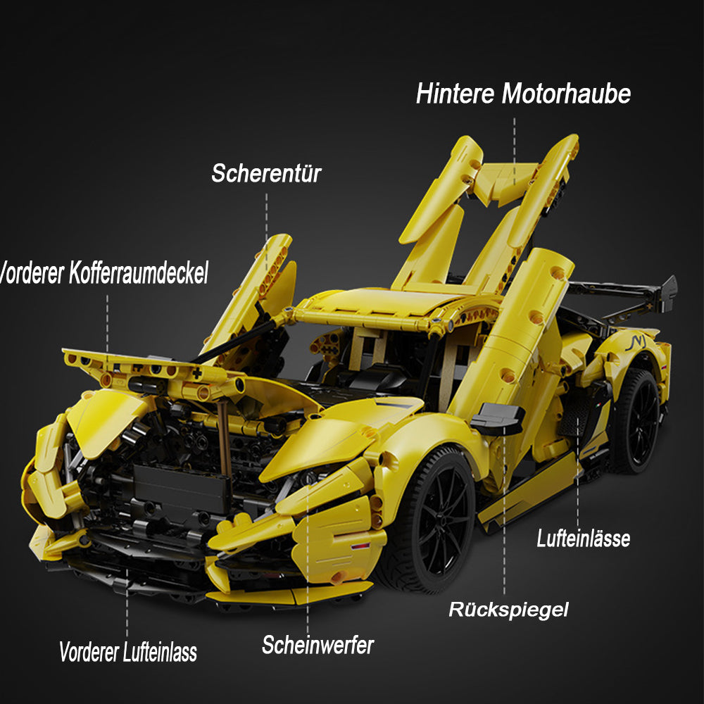 Technik Lamborghini Aventador LP700 Supersportwagen Modell, Technik Sportwagen Mit LED Beleuchtung Technik ferngesteuert Auto mit Motor Bausatz Kompatibel mit Lego Technik