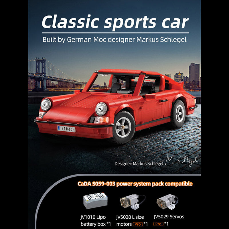 C61045W Technik Auto Modell Technik Sportwagen mit Power-funktions