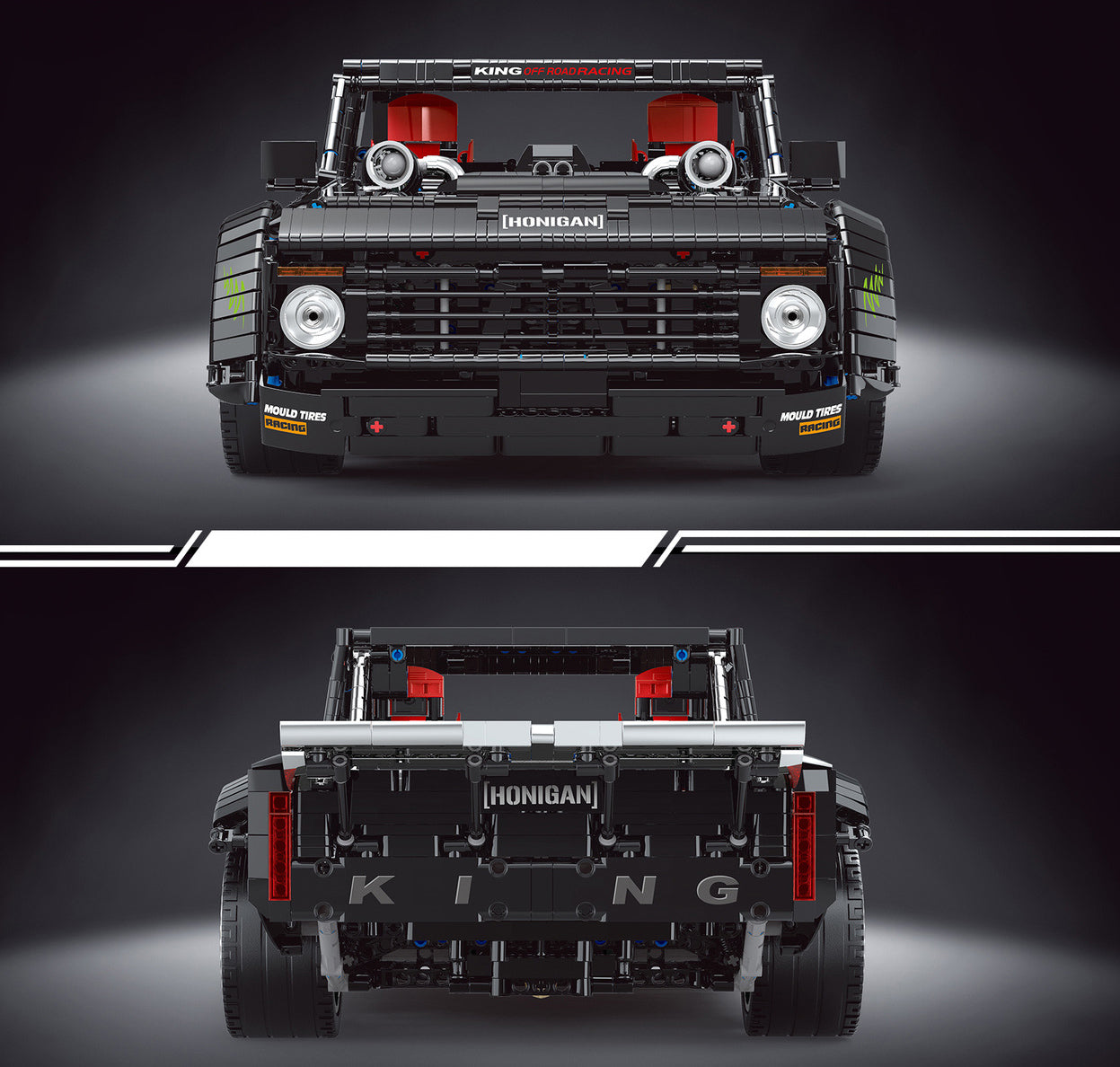 Technik Auto für Ford Pickup Truck, 3695 Teile Technik Sportwagen Motorisierte Modell, MK 13082 Technik Ferngesteuert Auto Custom Bausteine Kompatibel mit Lego Technik