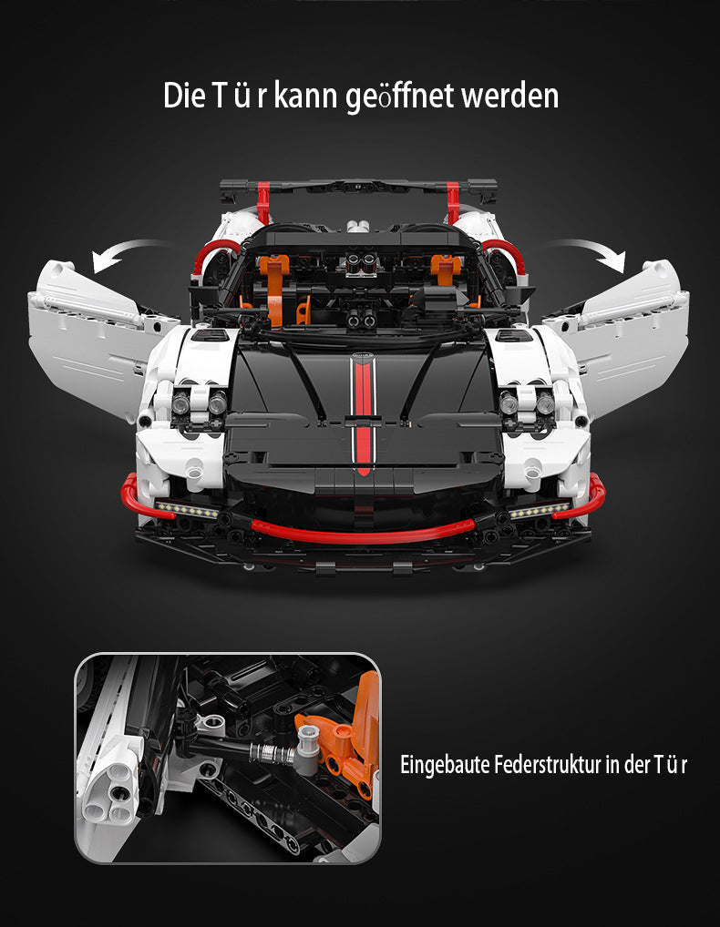 CADA Master C63002 Technik Pagani Huayra, 1812 Teile Technik Sportwagen Technic Ferngesteuert Supersportwagen mit Motor LEDs Modellbau Klemmbausteine Kompatibel mit Lego Technik