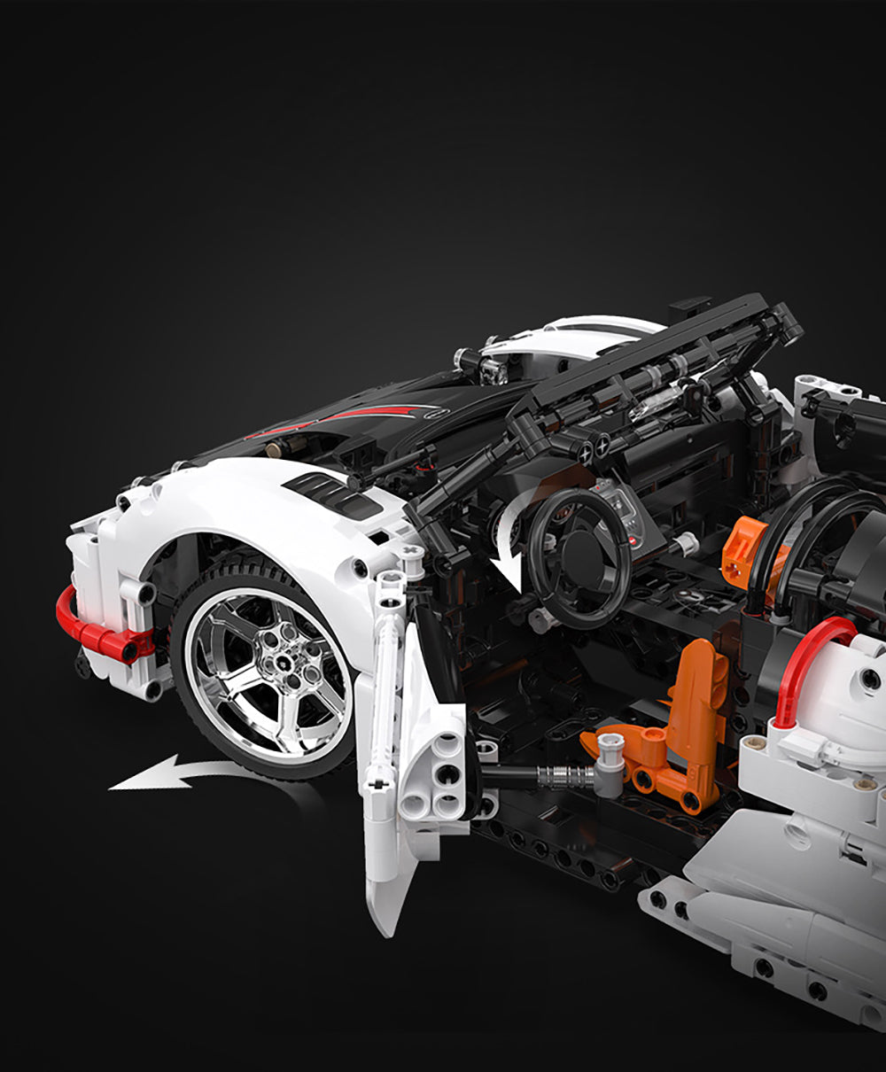 CADA Master C63002 Technik Pagani Huayra, 1812 Teile Technik Sportwagen Technic Ferngesteuert Supersportwagen mit Motor LEDs Modellbau Klemmbausteine Kompatibel mit Lego Technik