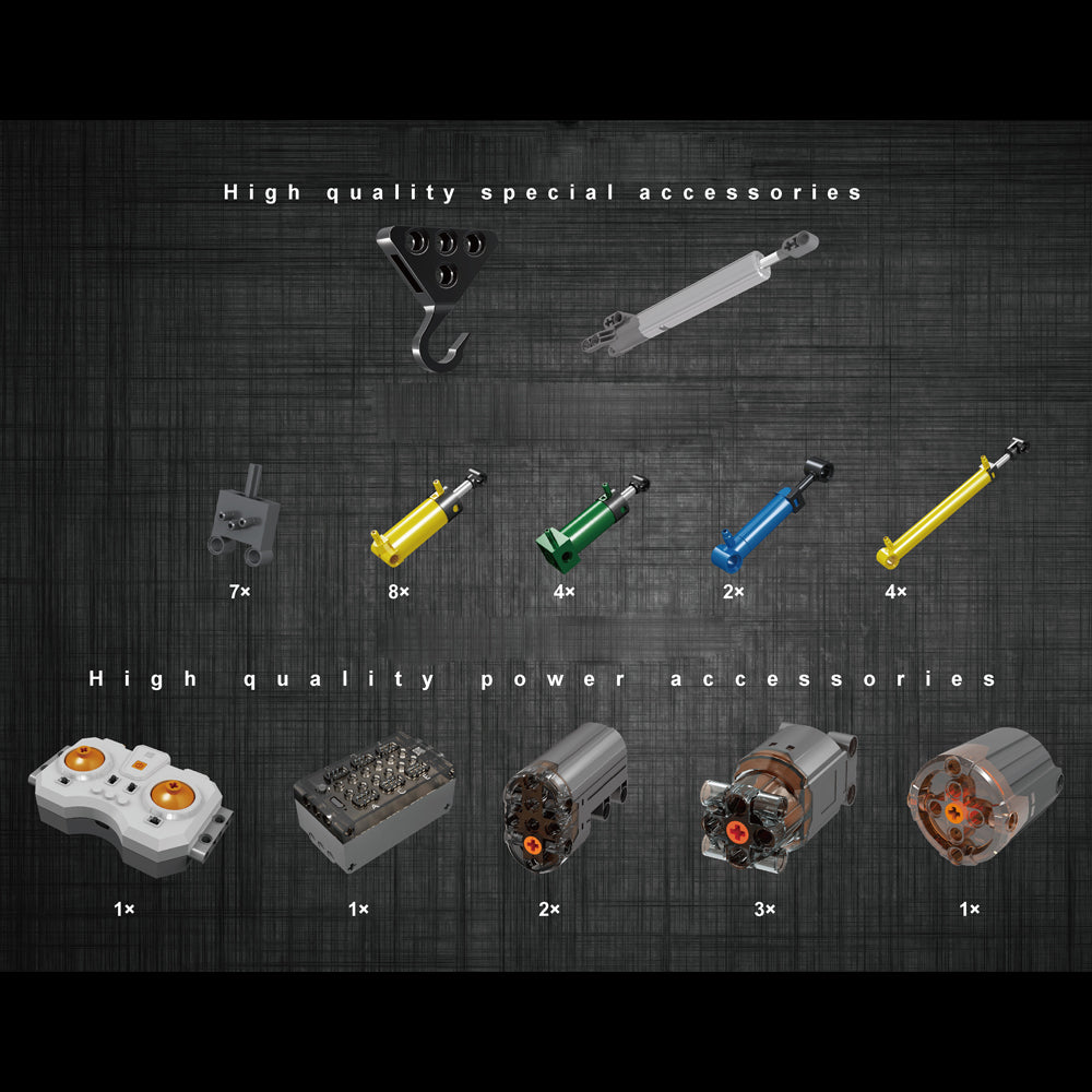 Technik Rettungskran 100cm Technik Militär Kran Pneumatik Kranwagen Ferngesteuert, 5539 Teile Technik Kran Motorisierte Modell, Custom Bausteine Kompatibel mit Lego Technik