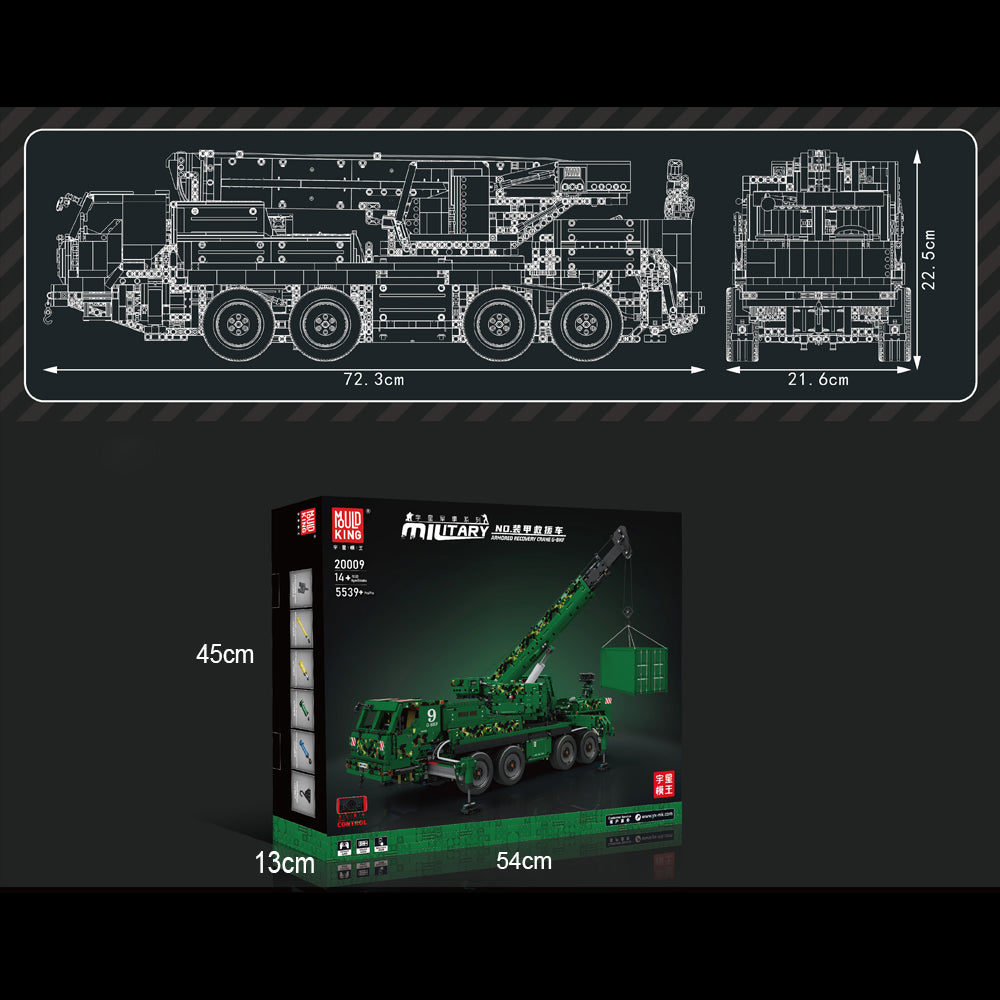 Technik Rettungskran 100cm Technik Militär Kran Pneumatik Kranwagen Ferngesteuert, 5539 Teile Technik Kran Motorisierte Modell, Custom Bausteine Kompatibel mit Lego Technik