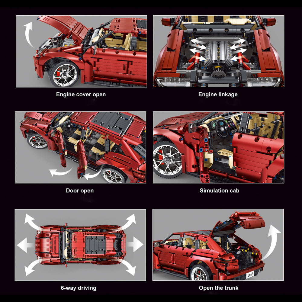 Technik Aston Martin DBX, 3145 Teile Technik Ferngesteuert Sportwagen Modell mit App-Kontroller Bausatz Kompatibel mit Lego Technik