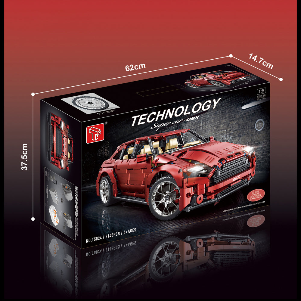 Technik Aston Martin DBX, 3145 Teile Technik Ferngesteuert Sportwagen Modell mit App-Kontroller Bausatz Kompatibel mit Lego Technik