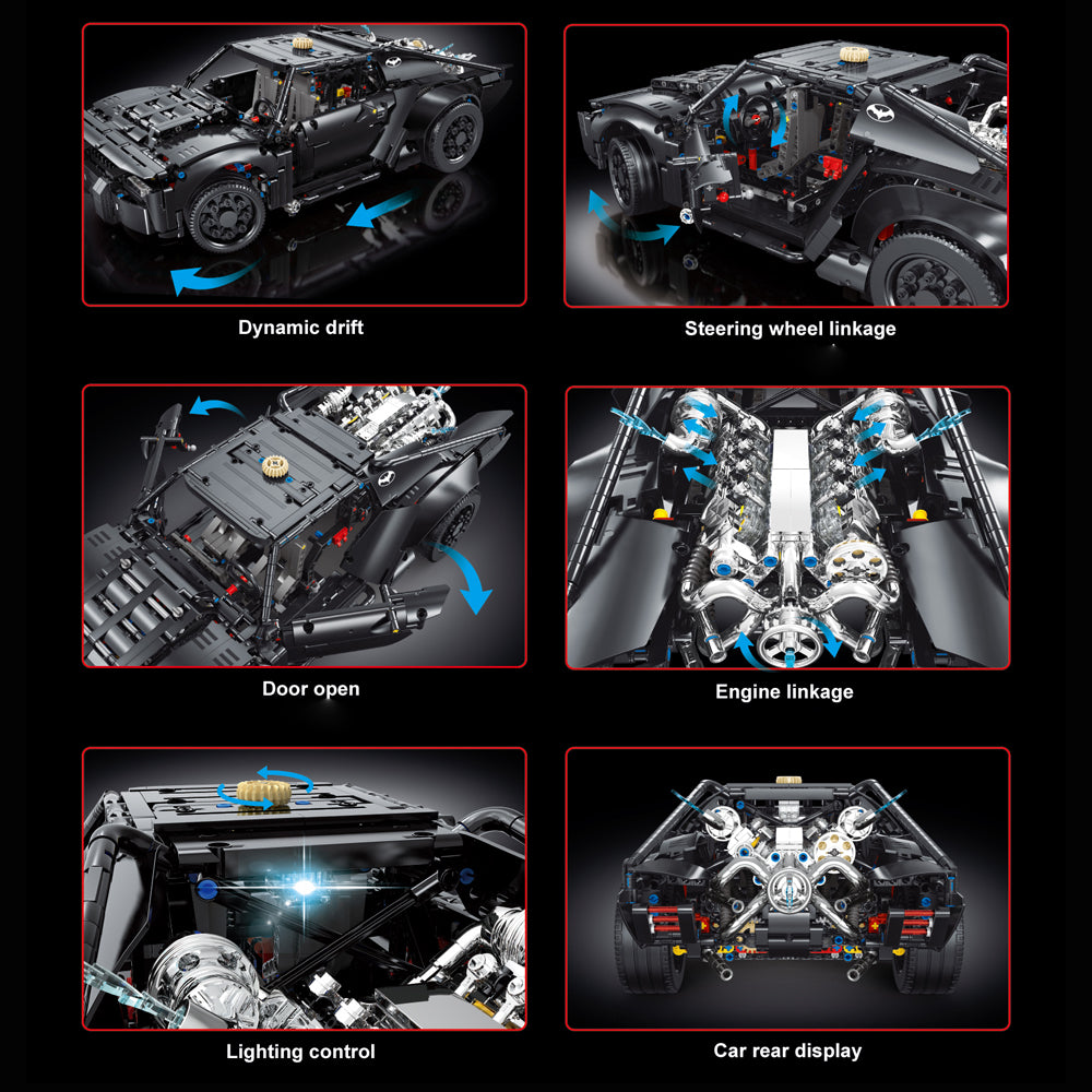 Technic BATMANS BATMOBIL Spielzeugauto, Modellauto-Bausatz aus dem Batman-Film von 2022