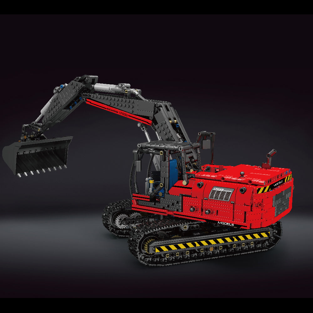 Technik Raupenbagger Modell, 1828 Teile Technik Bagger Ferngesteuert Mit Motor, Technic Bagger Modellbau Klemmbausteine Kompatibel mit Lego Technik