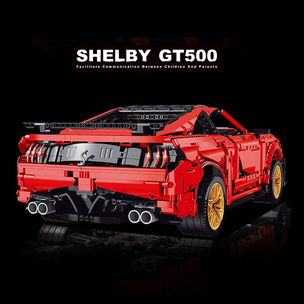 Technik Ford Mustang Shelby GT500 Sportwagen, 3386 Teile Technik Ferngesteuert Auto mit 5 Motor Custome Bausteine Bauset Kompatibel mit Lego Technik