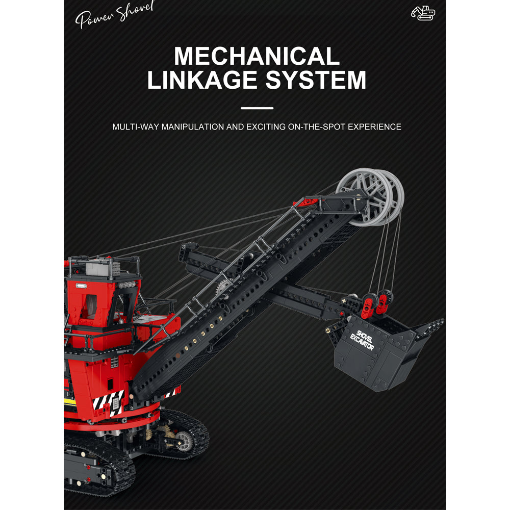 Technik Bagger Modell, 2968 Teile Technic Raupenbagger Ferngesteuert Bagger Motorisierte Löffelbagger Modellbau Custom Bausteine Kompatibel mit Lego Technik Bagger