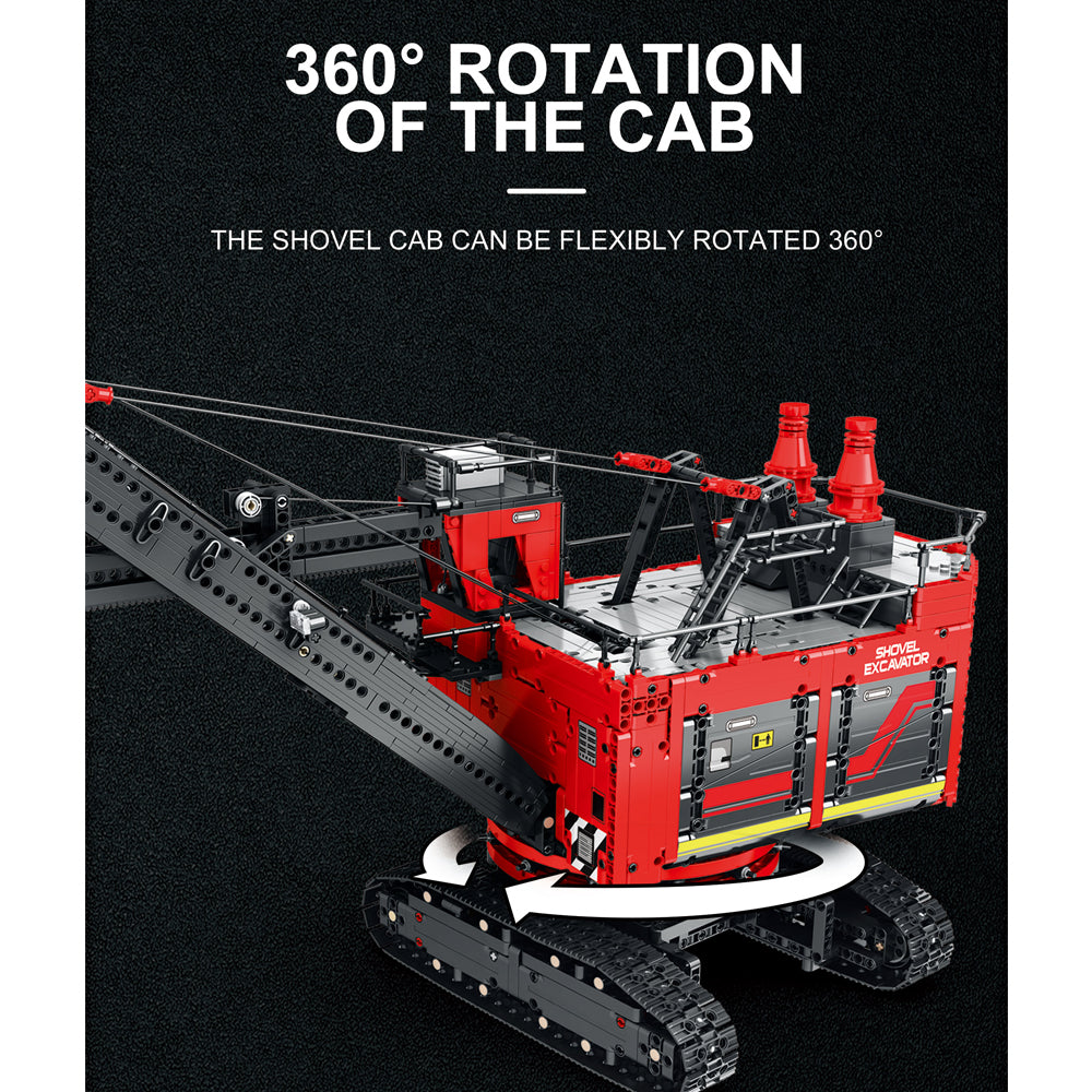 Technik Bagger Modell, 2968 Teile Technic Raupenbagger Ferngesteuert Bagger Motorisierte Löffelbagger Modellbau Custom Bausteine Kompatibel mit Lego Technik Bagger