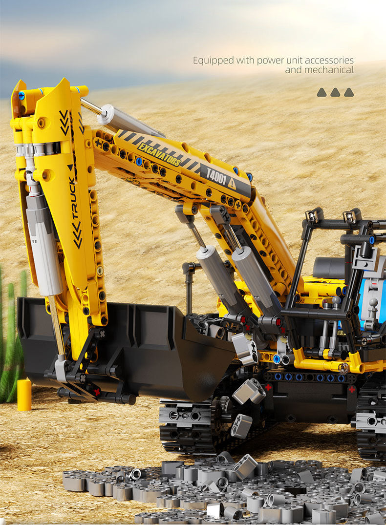 Technik Bagger Ferngesteuert, 2068 Teile Technik Raupenbagger Technic Ferngesteuert Bagger mit 6 Motor Modellbau Klemmbausteine Kompatibel mit Lego Technik