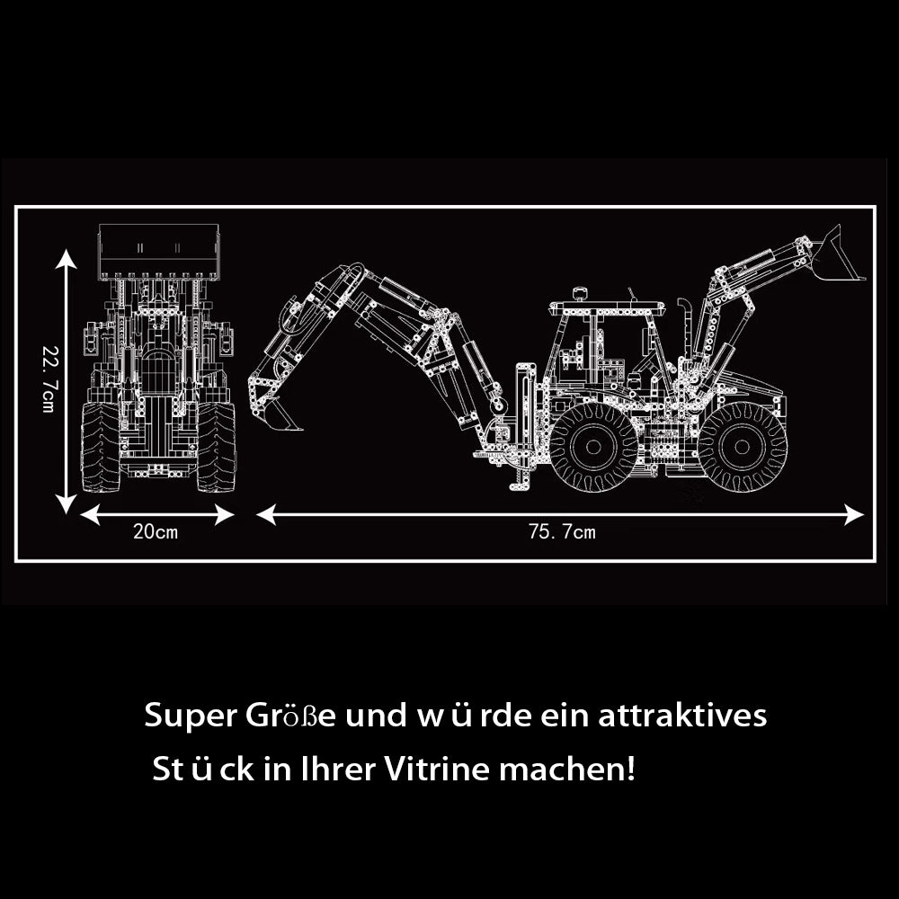 Technik Bagger Technik Bulldozer 2 in 1 Technik Bagger Ferngesteuert Modell, 2239 Teile Technik Bagger Modell Kompatibel mit Lego Technik Bagger