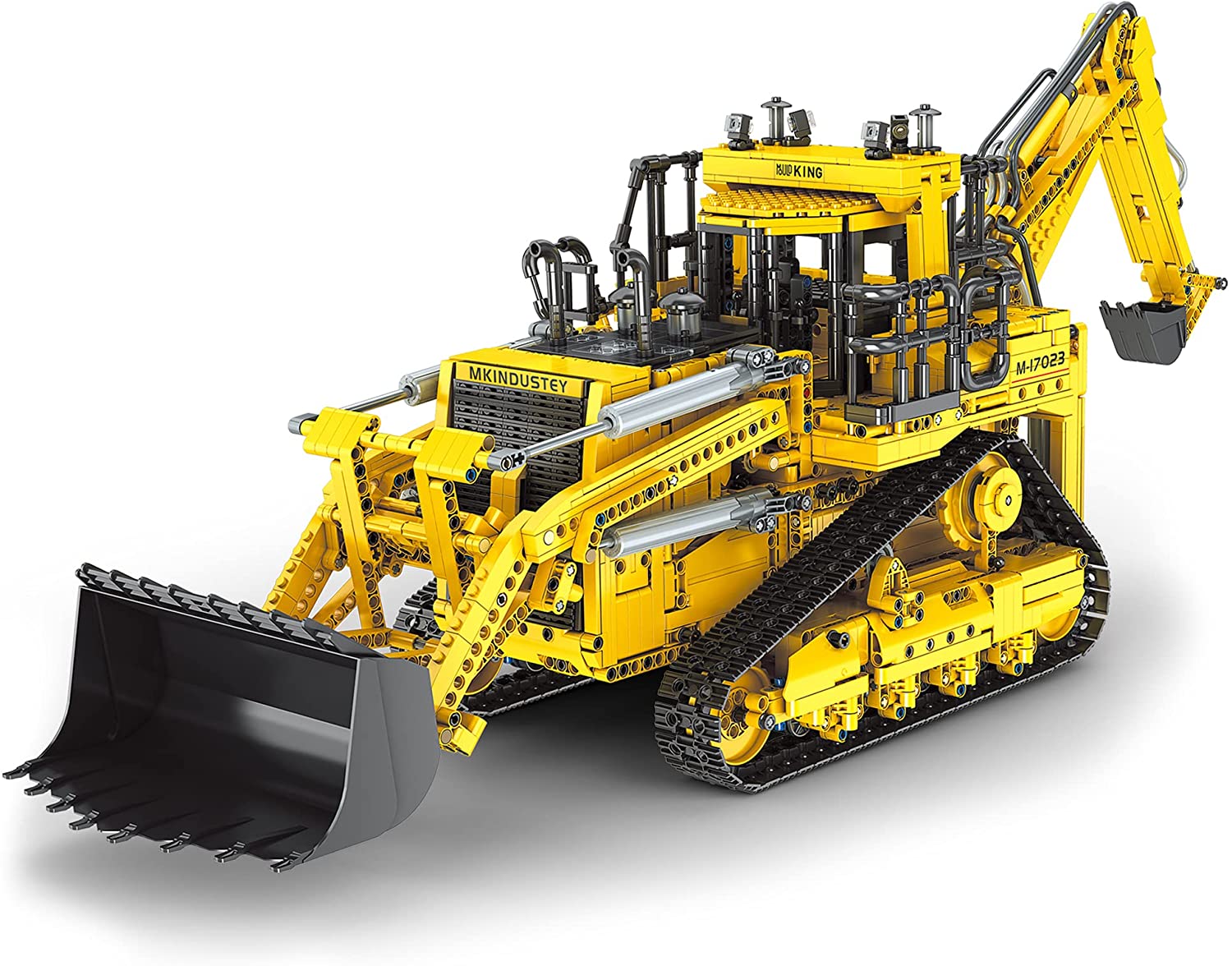 Technik Radlader Technik Bagger 2 in 1 Bausatz, 3963 Teile Technic Ferngesteuert Bagger Bulldozer mit 6 Motor Kompatibel mit Lego Technik