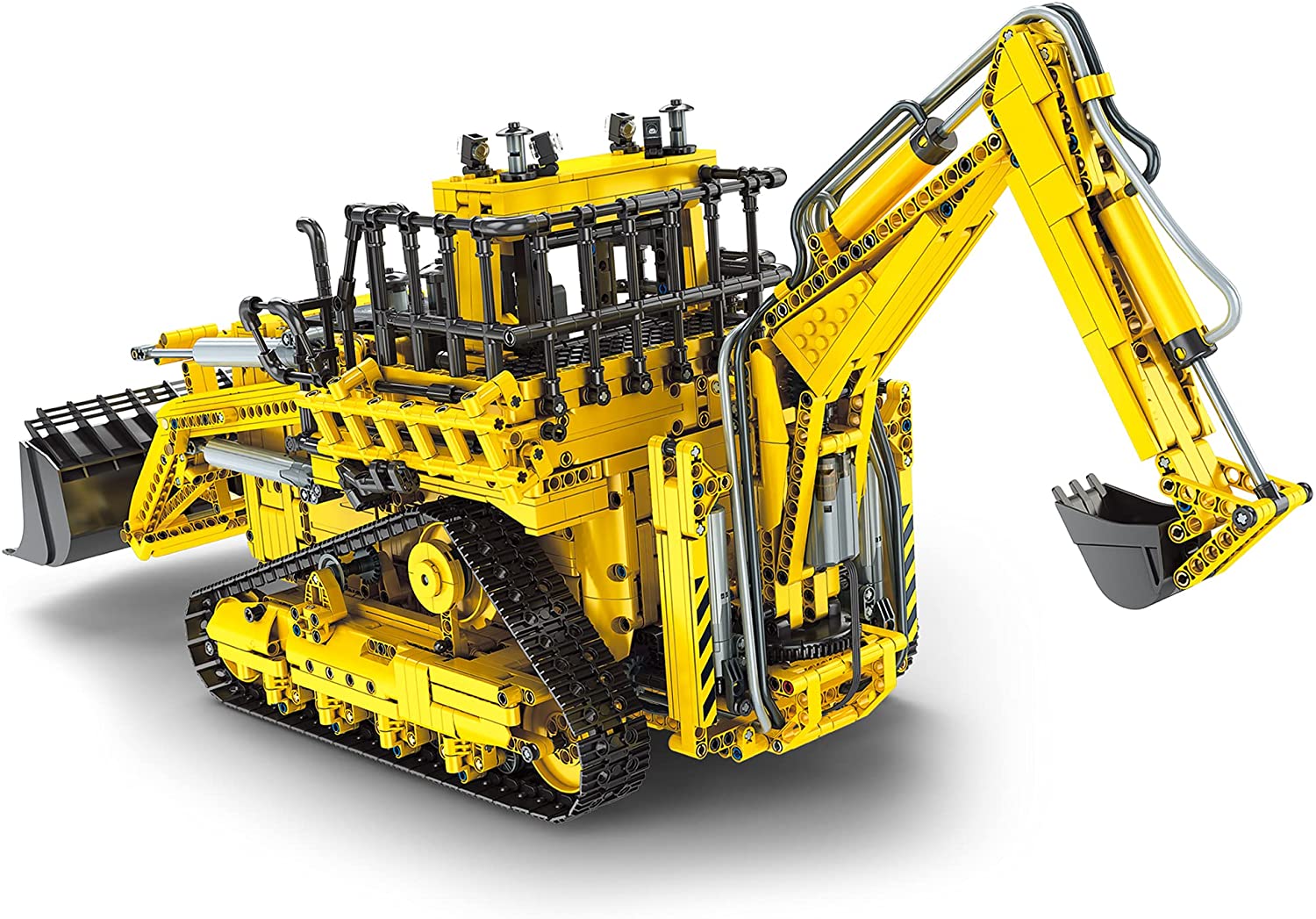 Technik Radlader Technik Bagger 2 in 1 Bausatz, 3963 Teile Technic Ferngesteuert Bagger Bulldozer mit 6 Motor Kompatibel mit Lego Technik