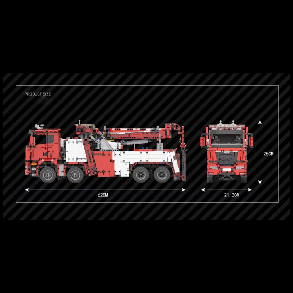 Technik Feuerwehr LKW, 4420 Teile Technik Feuerwehrauto, Technic Ferngesteuert Auto mit 7 Motoren Bausatz Kompatibel mit Lego Technik