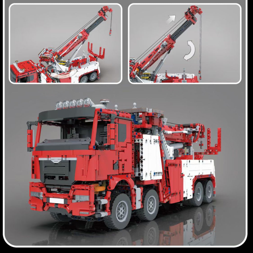 Technik Feuerwehr LKW, 4420 Teile Technik Feuerwehrauto, Technic Ferngesteuert Auto mit 7 Motoren Bausatz Kompatibel mit Lego Technik