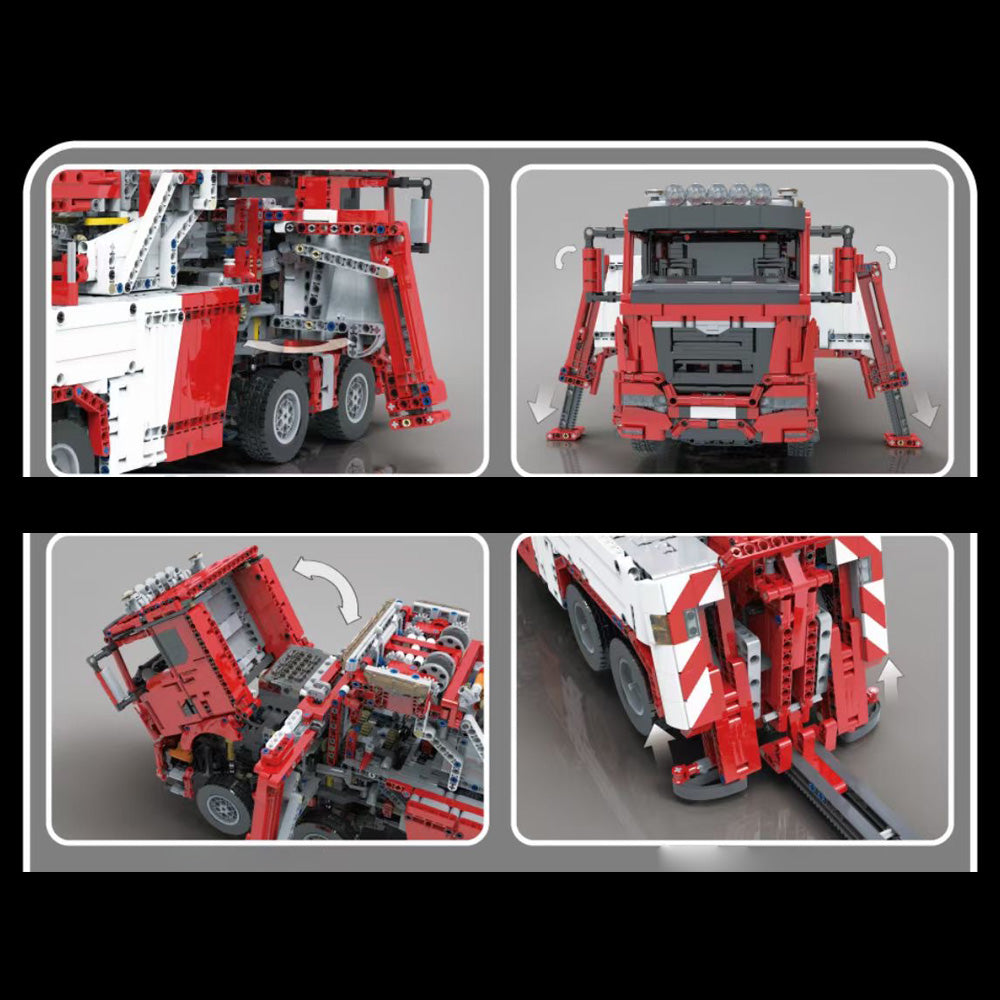 Technik Feuerwehr LKW, 4420 Teile Technik Feuerwehrauto, Technic Ferngesteuert Auto mit 7 Motoren Bausatz Kompatibel mit Lego Technik