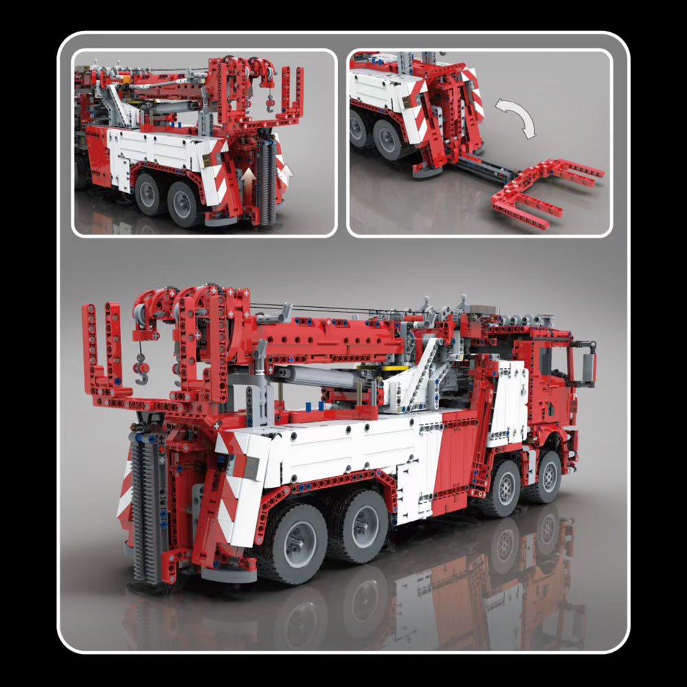 Technik Feuerwehr LKW, 4420 Teile Technik Feuerwehrauto, Technic Ferngesteuert Auto mit 7 Motoren Bausatz Kompatibel mit Lego Technik