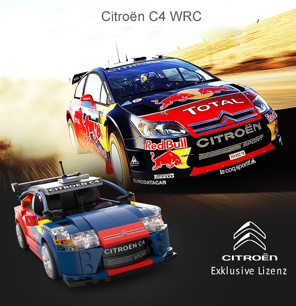 CADA C51078w Technik Citroen C4 WRC Rennwagen, Technic Auto Ferngesteuert Auto Modell Bausatz Kompatibel mit Lego Technik