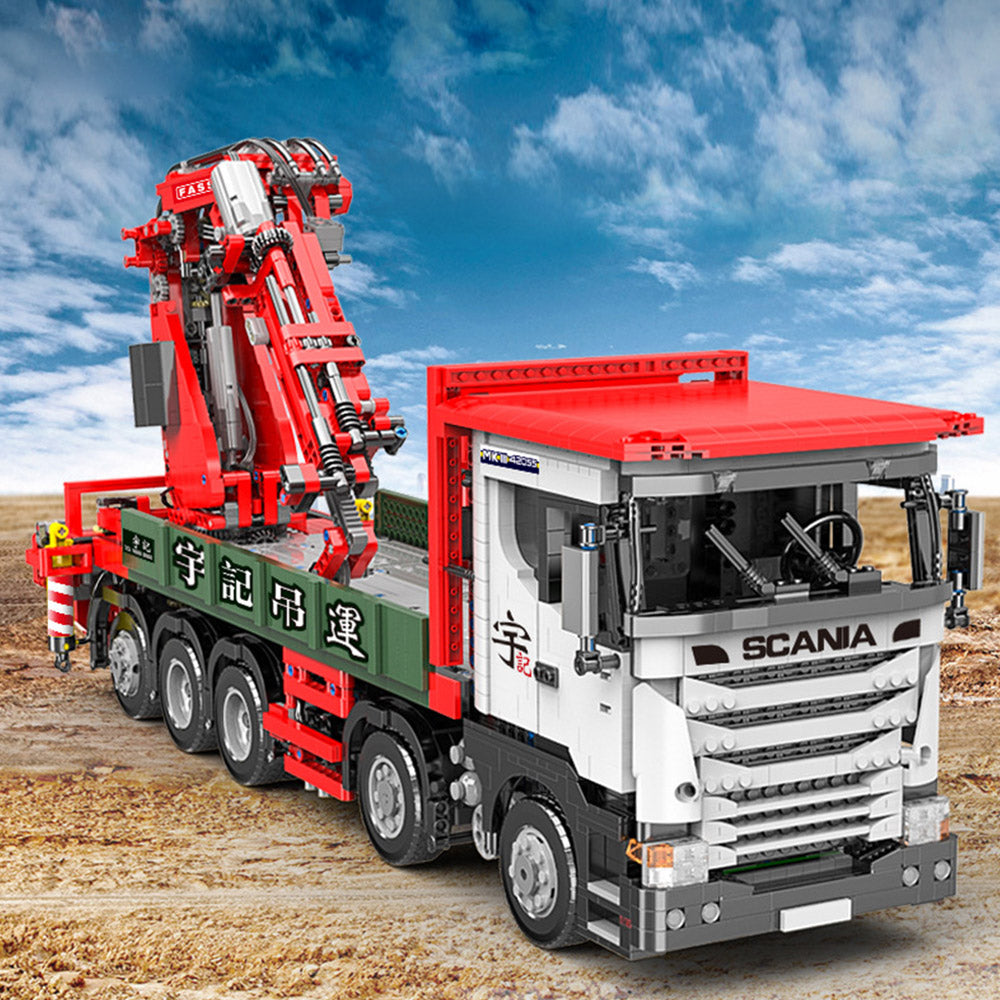 Technik Kran LKW Technic Ferngesteuert Kranwagen, 3925 Teile Technik Kranwagen Modell mit 8 Motoren, Akku/Empfänger und Fernsteuerung Set