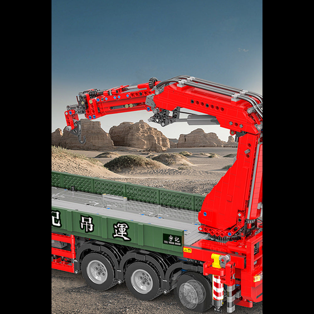 Technik Kran LKW Technic Ferngesteuert Kranwagen, 3925 Teile Technik Kranwagen Modell mit 8 Motoren, Akku/Empfänger und Fernsteuerung Set