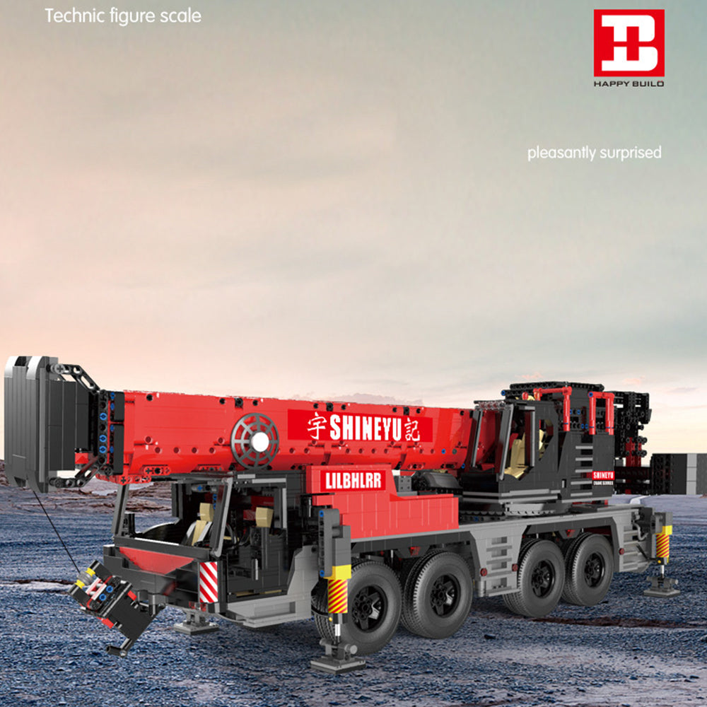 Technik Kran LKW, 4885 Teile Groß Liebherr Kranwagen, Technic Kran Ferngesteuert mit 11 Motors, Custom Bausteine Bauset Kompatibel mit Lego Technik