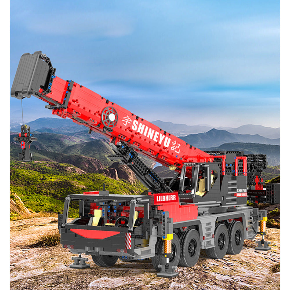 Technik Kran LKW, 4885 Teile Groß Liebherr Kranwagen, Technic Kran Ferngesteuert mit 11 Motors, Custom Bausteine Bauset Kompatibel mit Lego Technik