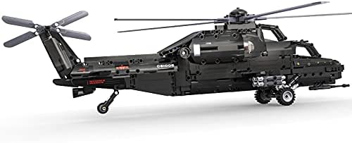 CADA C61005 Technik Hubschrauber, 1689 Teile Technik Helikopter Militär Technic Ferngesteuert Hubschrauber mit Motor und Fernbedienung Bauset Kompatibel mit Lego Technik