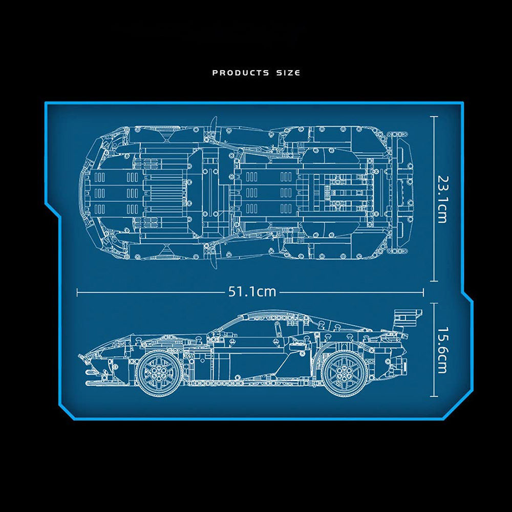 Technik Aston Martin DB11 Sportwagen, 2268 Teile Technik Ferngesteuert Auto mit Motor Technic Violett Supercar Custome Bausteine Bauset Kompatibel mit Lego Technik
