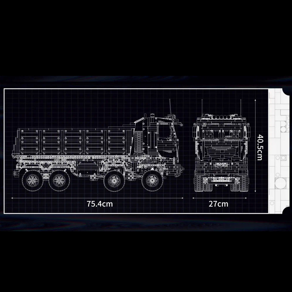 Technik LKW Ferngesteuert, Technic Pneumatik Dumper 19013 Modell, 5768 Teile Technik Truck Motorisierte Modell mit 8 Motoren, Custom Bausteine Kompatibel mit Lego Technik