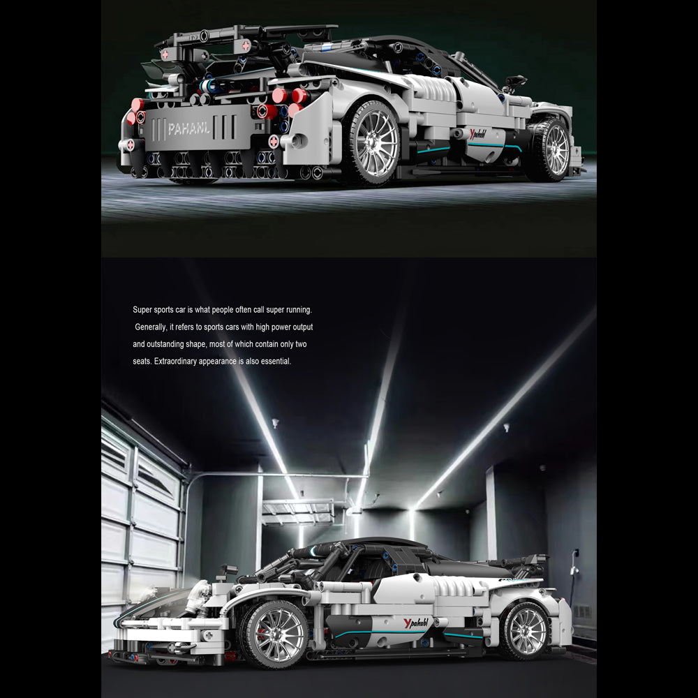 Technik Auto für Pagani Zonda, Technik Sportwagen Ferngesteuert Auto, Technik Supercar Motorisierte Modell Custom Bausteine Kompatibel mit Lego Technik